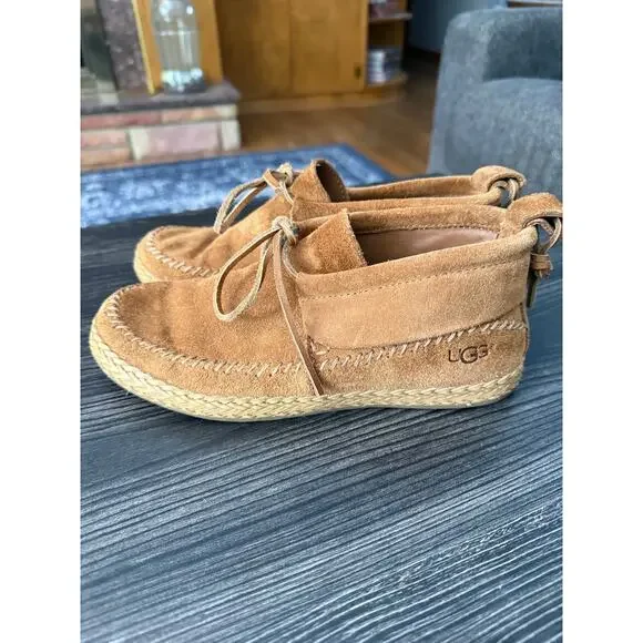 UGG Woodlyn Moccasin Chestnut Brown Ankle Boots Sz. 6 - Picture 11 of 11